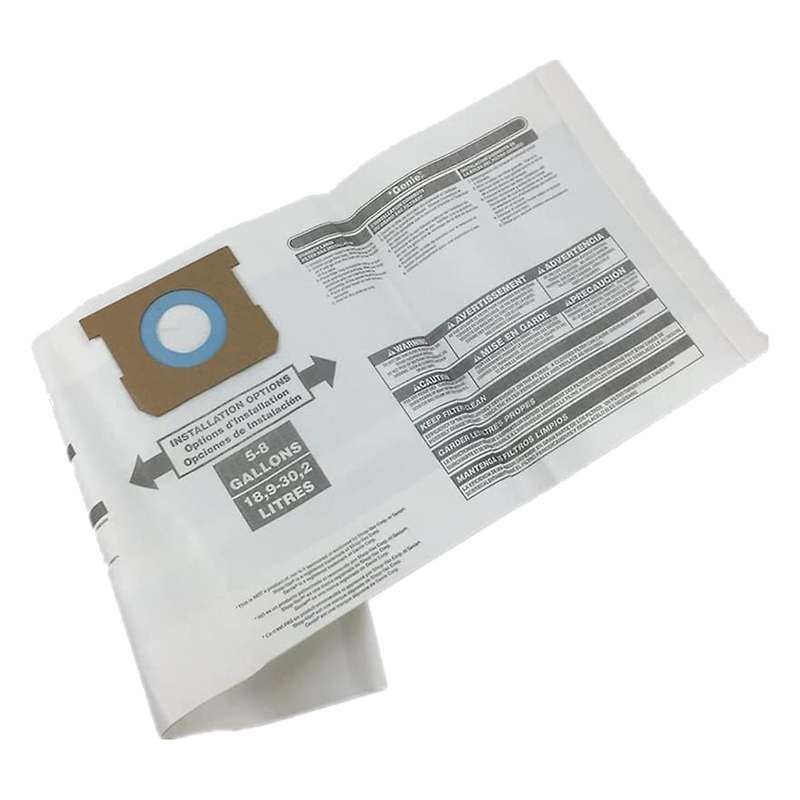 16-pack Dust Bags 5-8 Gallons for Shop-vac Vacuums, E-type Dust Bags