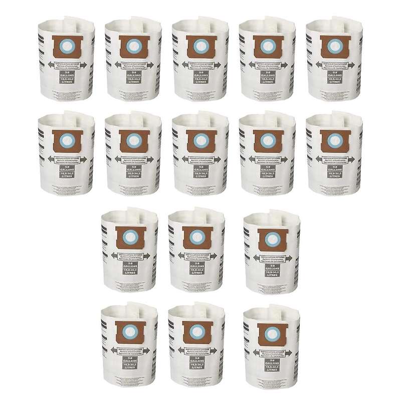 16-pack Dust Bags 5-8 Gallons for Shop-vac Vacuums, E-type Dust Bags