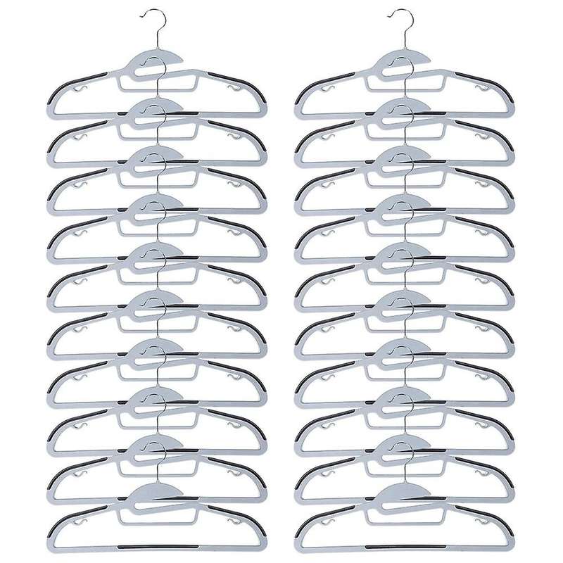 20pcs High-quality Plastic Suit Hanger Multifunctional Hanger