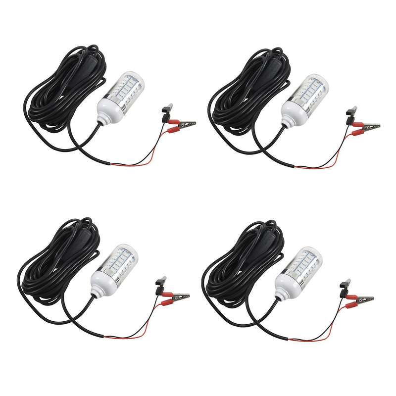 4x 12v Led Green Night Fishing Light Shad Squid Boat Fishing Light
