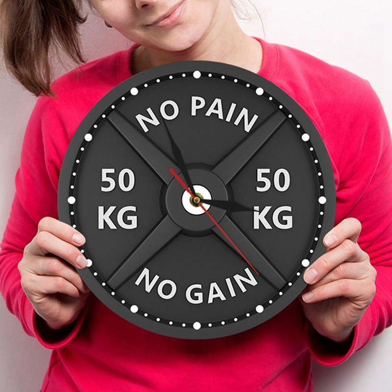 Strongman 50kg Creative Wall Clock Circular Silent Acrylic Clock