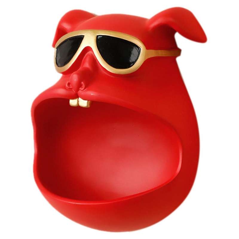 Nordic Sunglasses Method Bucket Wall Decoration Storage Box (red)