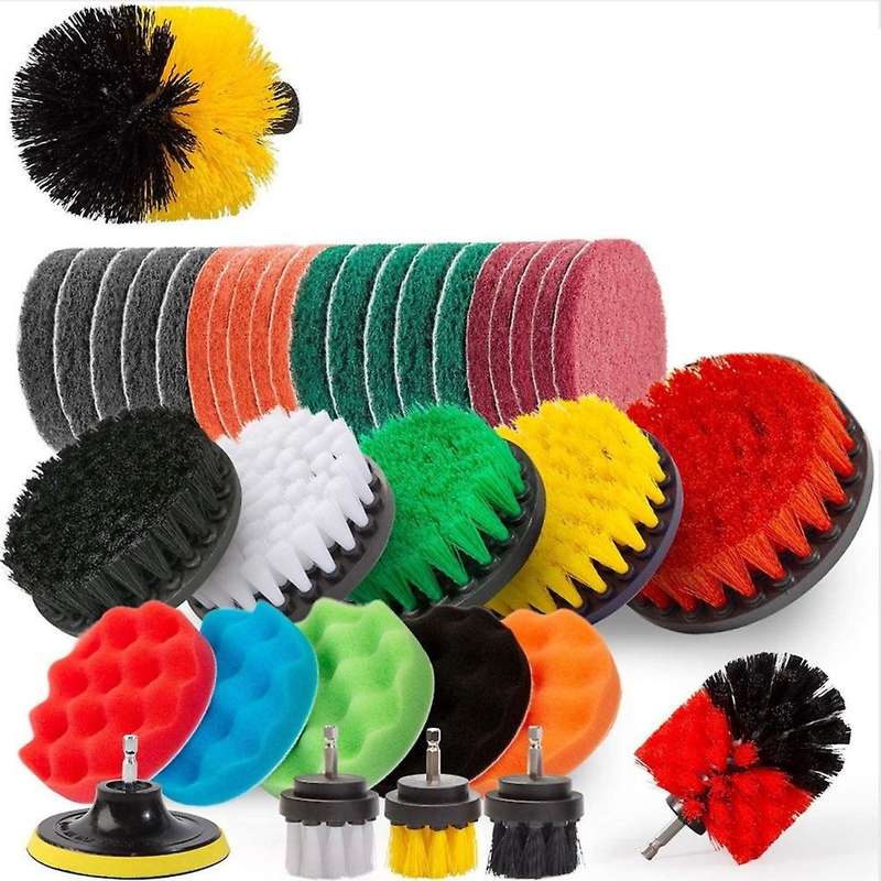 37pcs Drill Brush Accessory Kit Multipurpose Cleaning Washer Brush