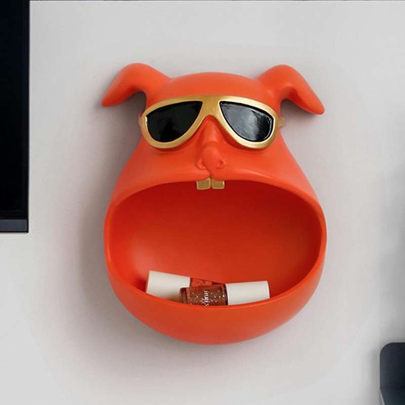 Nordic Sunglasses Method Bucket Wall Decoration Storage Box (orange)