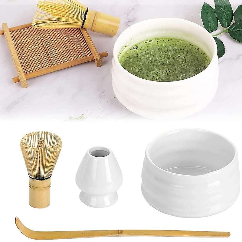 Japanese Matcha Tea Set, Matcha Whisk, Bowl and Whisk Holder, Scoop