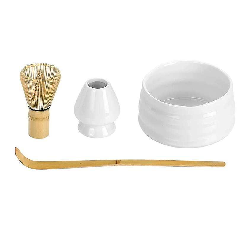 Japanese Matcha Tea Set, Matcha Whisk, Bowl and Whisk Holder, Scoop