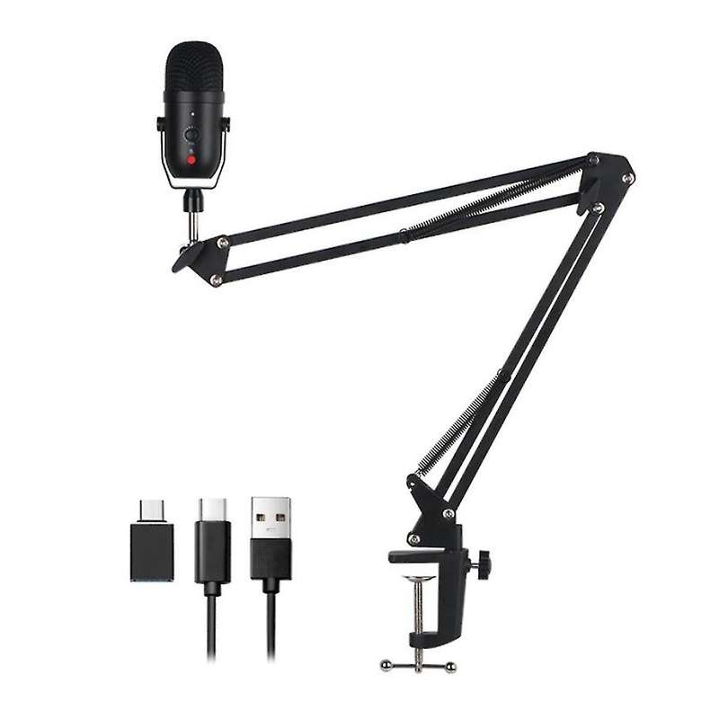 Usb Computer Condenser Microphone,plug & Play Cardioid Voice Pickup