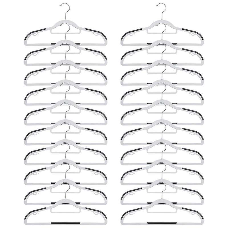 20pcs Heavy-duty Plastic Hanger with Hook Multifunctional Hanger