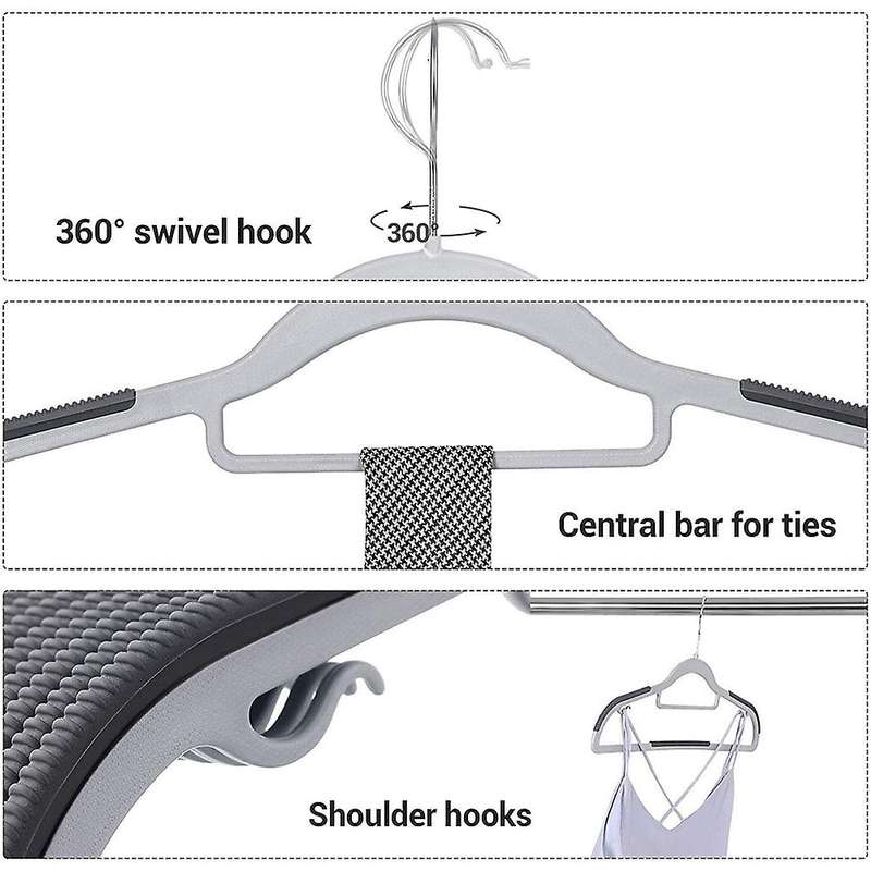 20pcs Heavy-duty Plastic Hanger with Hook Multifunctional Hanger