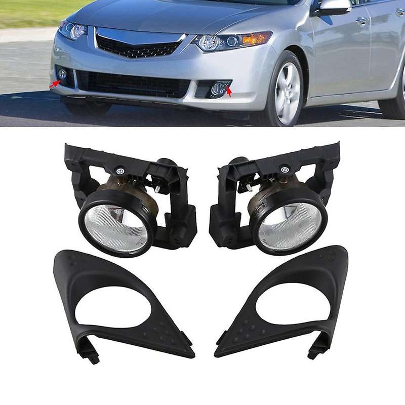 1 Pair Car Left Right Front Fog Driving Light Lamp Cover for Acura