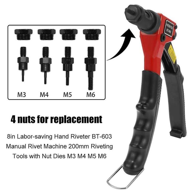 Bt-603 Manual Riveter Tool (m3/m4/m5/m6) Hand Rivet Tool Kit Rivet