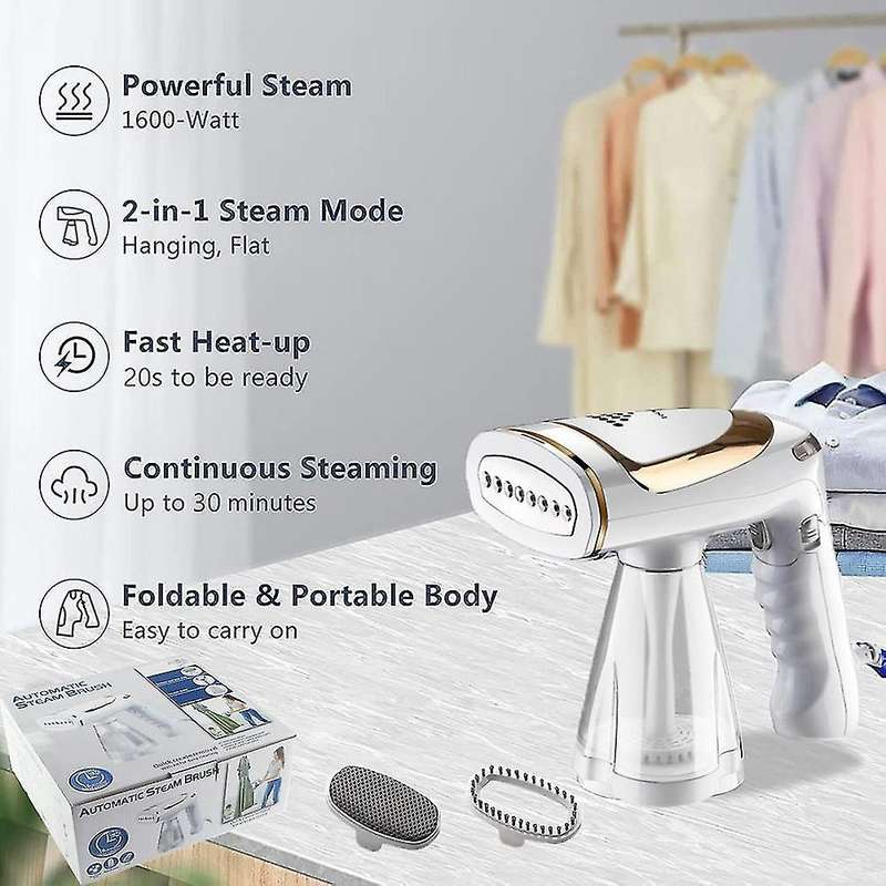 Portable Travel Garment Steamer, for Fabric Wrinkles Remover Eu Plug