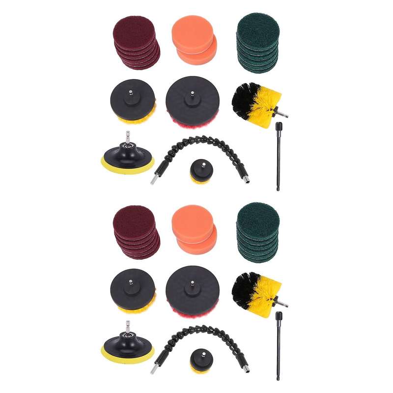 21 Piece Drill Brush Attachments with Rotate Extend Long Attachment