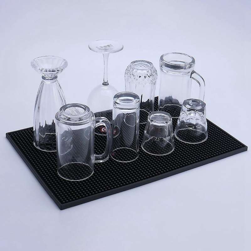 3pcs Bar Mat Silicone Cafe Water Filter Square Soft Pad Soft Bar Blue