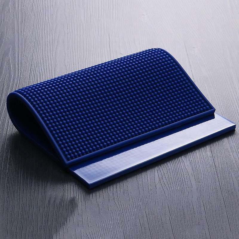 3pcs Bar Mat Silicone Cafe Water Filter Square Soft Pad Soft Bar Blue