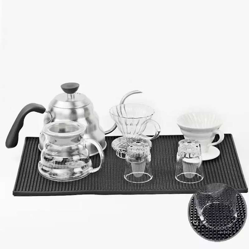 3pcs Bar Mat Silicone Cafe Water Filter Square Soft Pad Soft Bar Blue