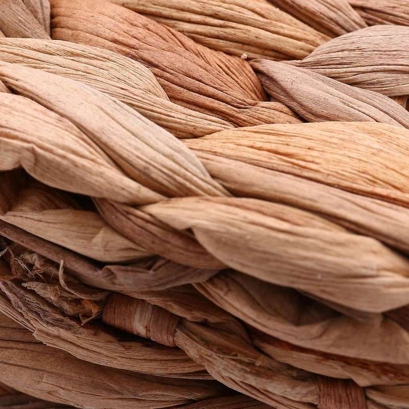 8pc Natural Water Gourd Woven Placemat Round Woven Rattan Table
