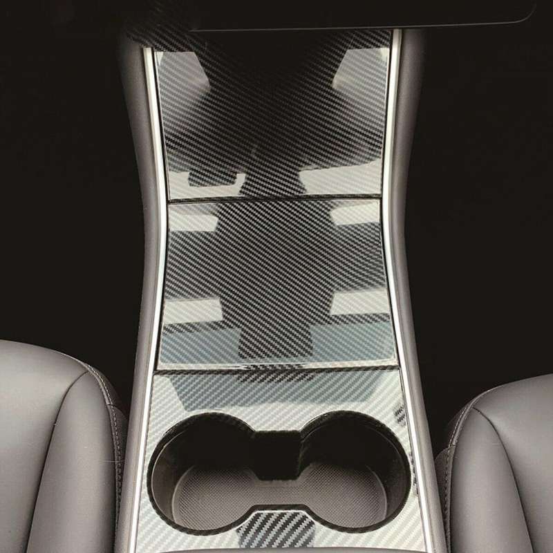 Front Row Water Cup Holder Panel Cover for Tesla Model 3 2018 - 2020