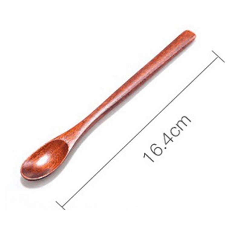 2x 300ml Ceramic Coffee Mug with Spoon Wooden Handle for Home/office