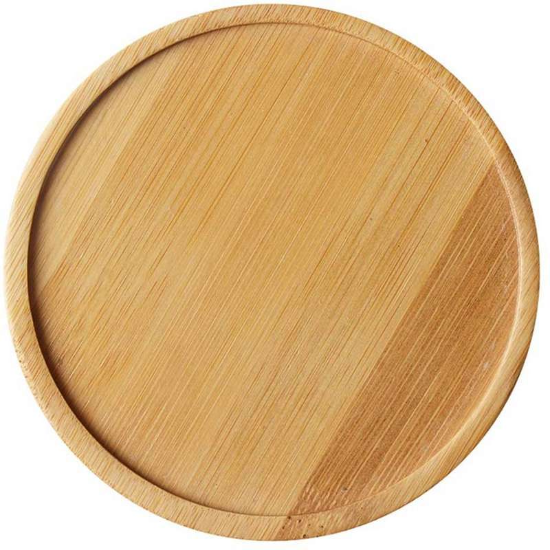 40 Packs Of Bamboo Plant Saucers-3.34 Inch Round Plant Succulent