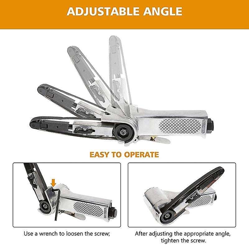 Mini Air Belt Sander for Woodworking Metal Work 3/8 Inch Handheld