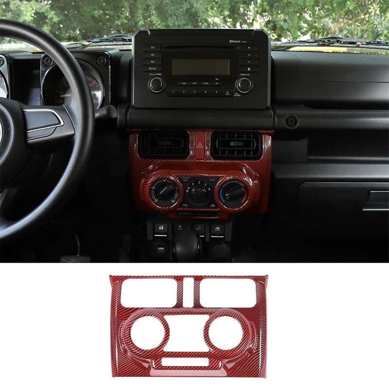 Car Air Conditioning Control Panel for Suzuki Jimny,red Carbon Fiber