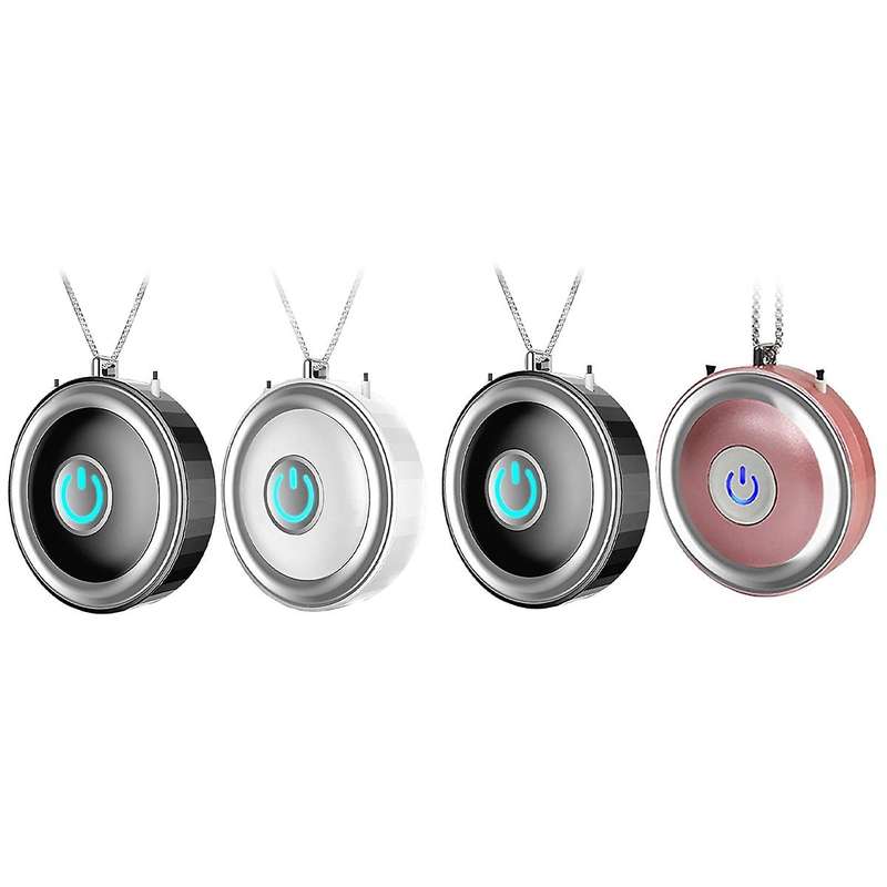 2 Pcs Home Hanging Oxygen Bar Negative Ion Air Purifier(black+pink)