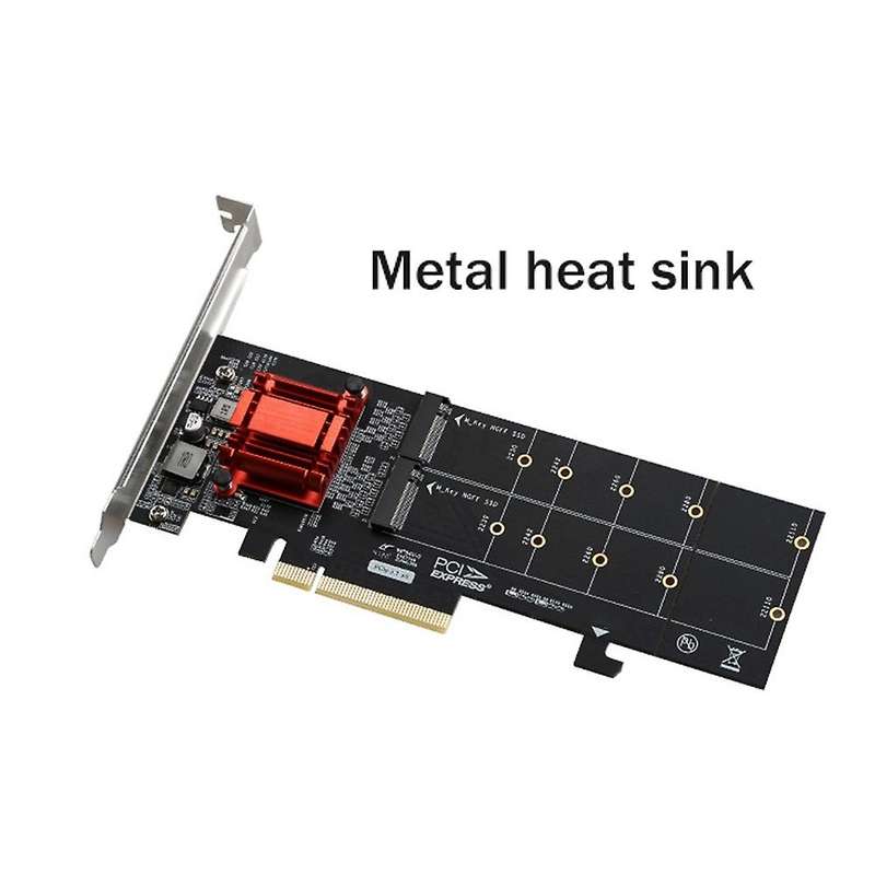 Dual M.2 Ngff Ssd+ Dual Sataiii to Pci Express 4x Converter Adapter