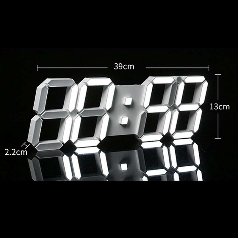 Led Digital Alarm Clock Wall Clock for Office Bedroom Living Room C