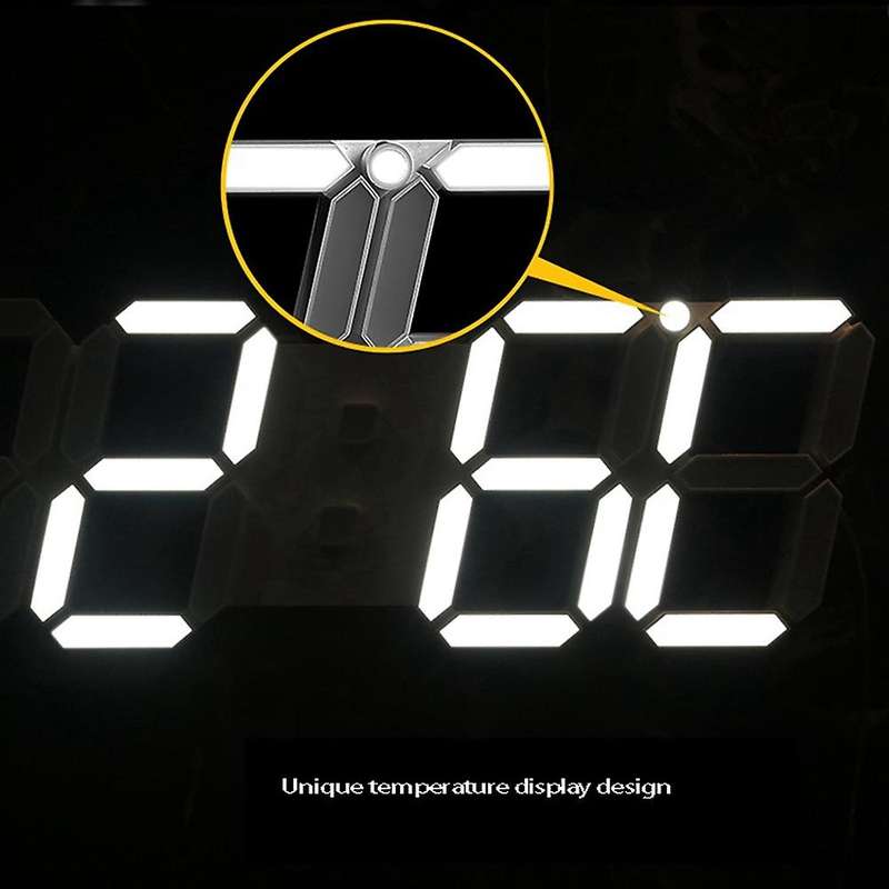 Led Digital Alarm Clock Wall Clock for Office Bedroom Living Room C