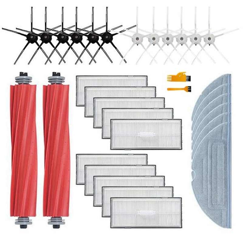 32 Pcs Brush Hepa Filter Mops for Xiaomi for Roborock S7 T7s T7plus