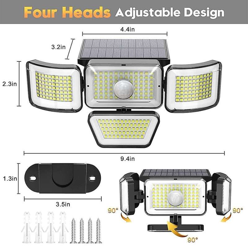 Security Lights Solar ,278 Led Motion Sensor Lights