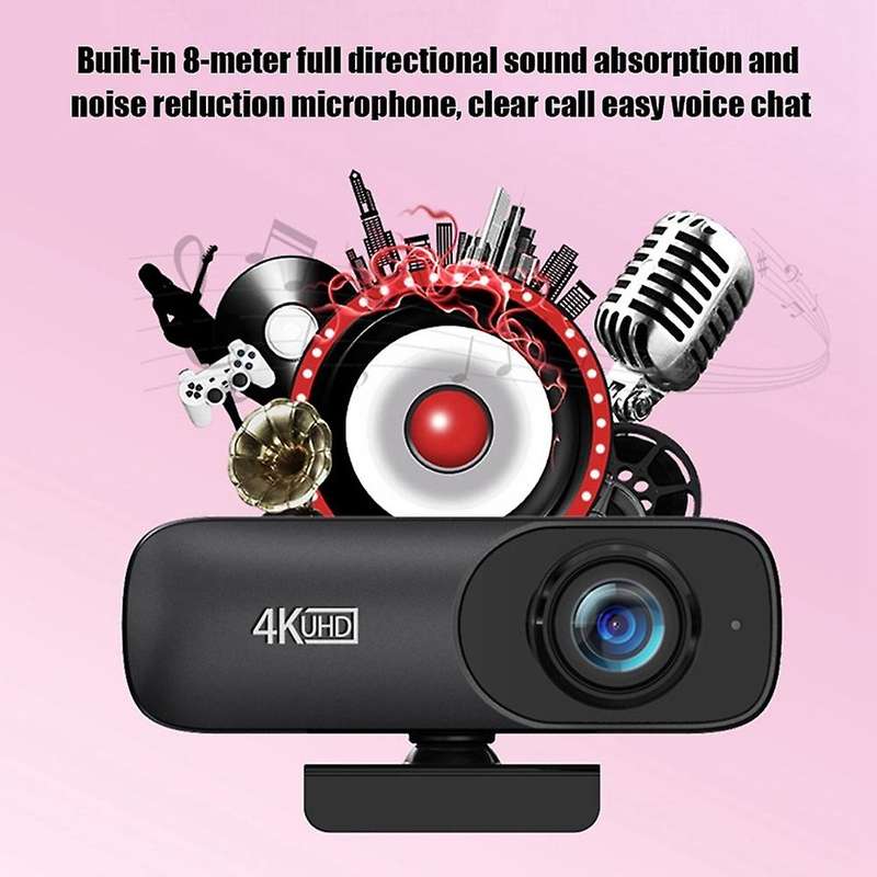 Webcam 4k Uhd 3840x2160p Webcam Groothoek Web Camera Met Microfoon