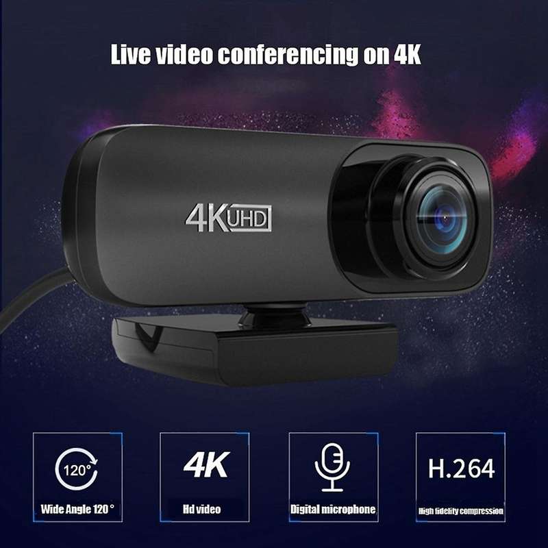 Webcam 4k Uhd 3840x2160p Webcam Groothoek Web Camera Met Microfoon