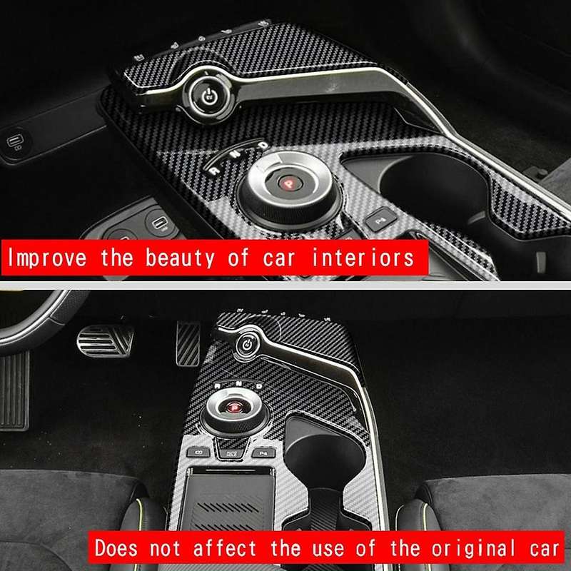 2pcs Car Carbon Fiber Center Console Gear Shift Panel for Kia Ev6 Lhd