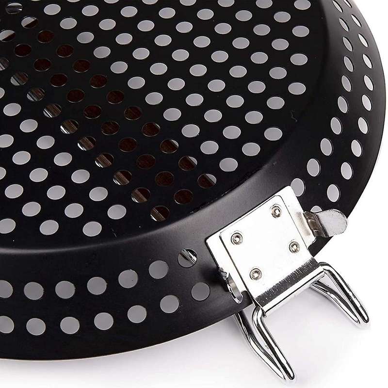 2 Pack Grill Skillet with Foldable Wooden Handle, for Chapati Seafood