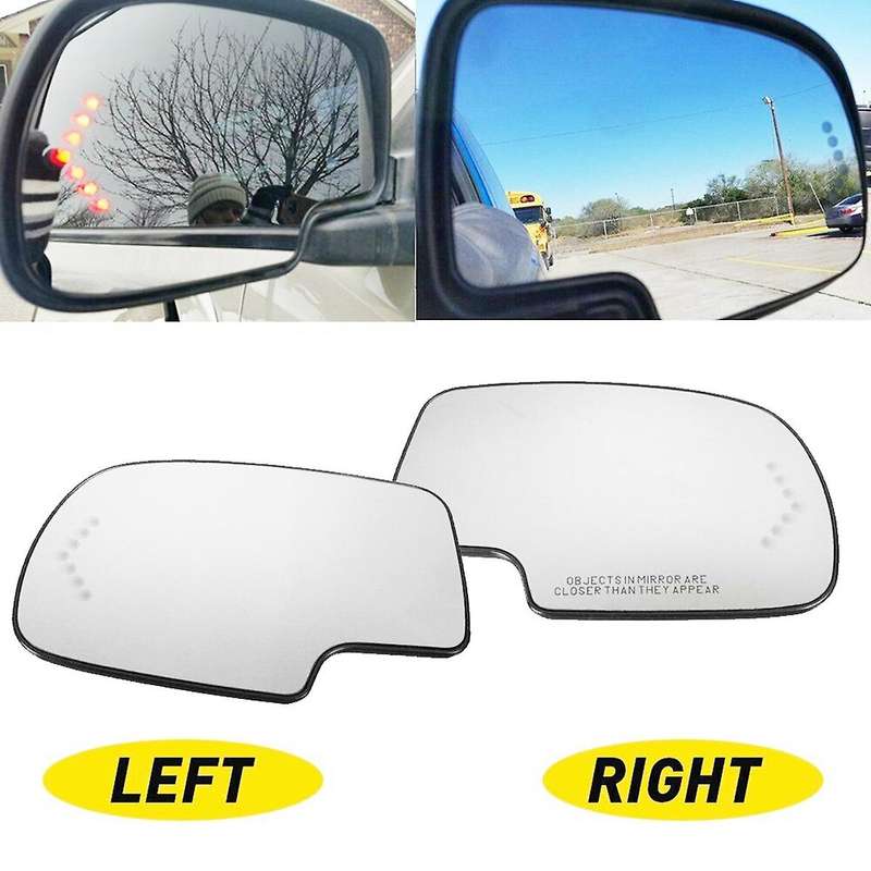 1 Pair Front Wing Rear View Mirror Glass for Gmc Chevy Cadillac 03-07