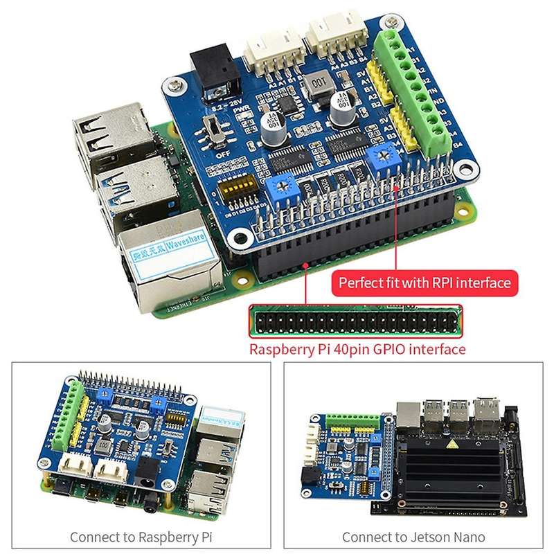 For Raspberry Pi 4b 3b 3b+ Pi Zero 2 W Stepper Motor Driver Board