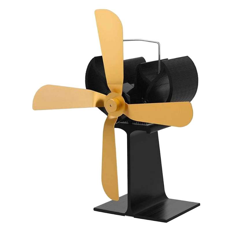4 Blades Heat Powered Stove Fan Fireplace Fan Heat Powered Fan A