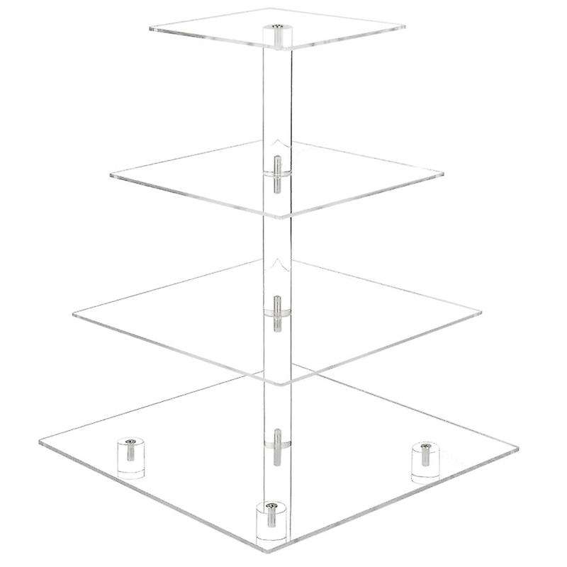 4 Tier Cupcake Stand Acrylic Stand with Led Light (warm Light)