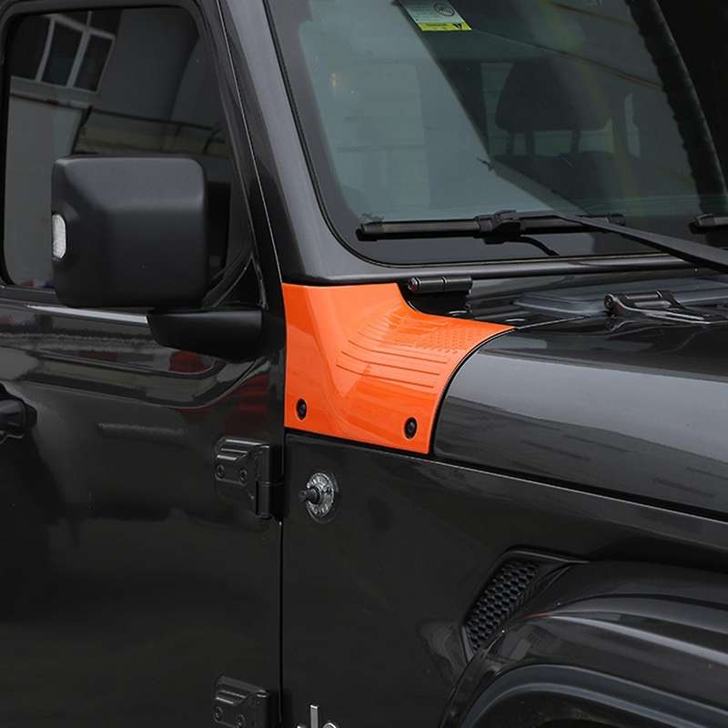 Car Cowl Body Armor Outer Engine Hood Cowling Cover Guards,abs Orange