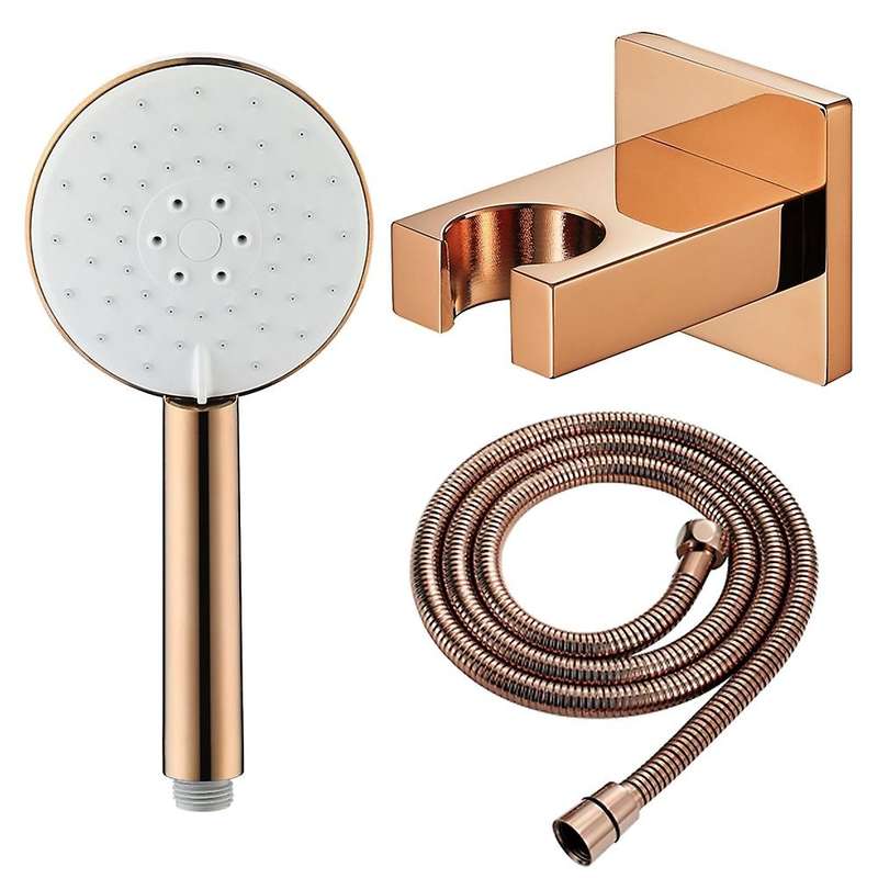 Round Abs Hand Spray Pressurized Hand Shower Head and Copper, A
