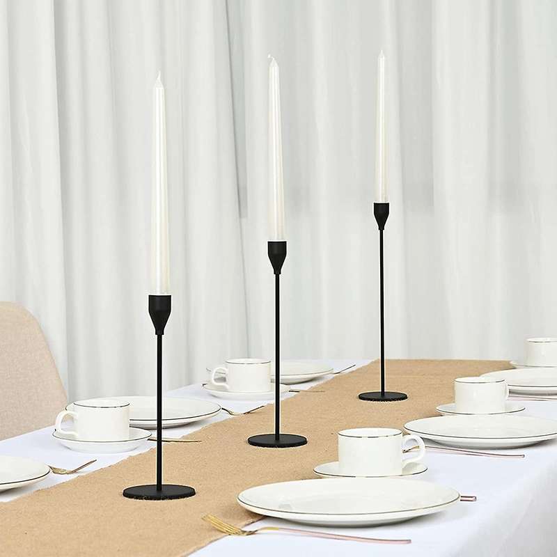 6-piece Candle Holder Suitable for Cone Candles Suitable Black