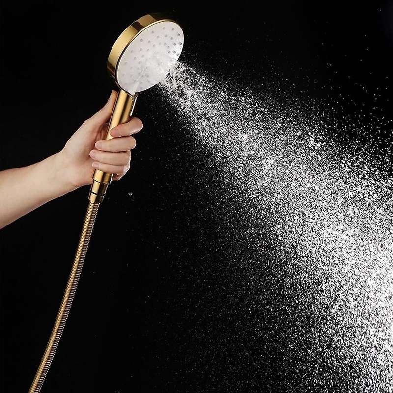 Round Abs Hand Spray Pressurized Hand Shower Head and Copper, B