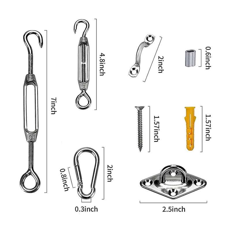 Wire Rope Kit, 164ft Length Wire Cable,1/16 Inch Coated Wire Rope Kit