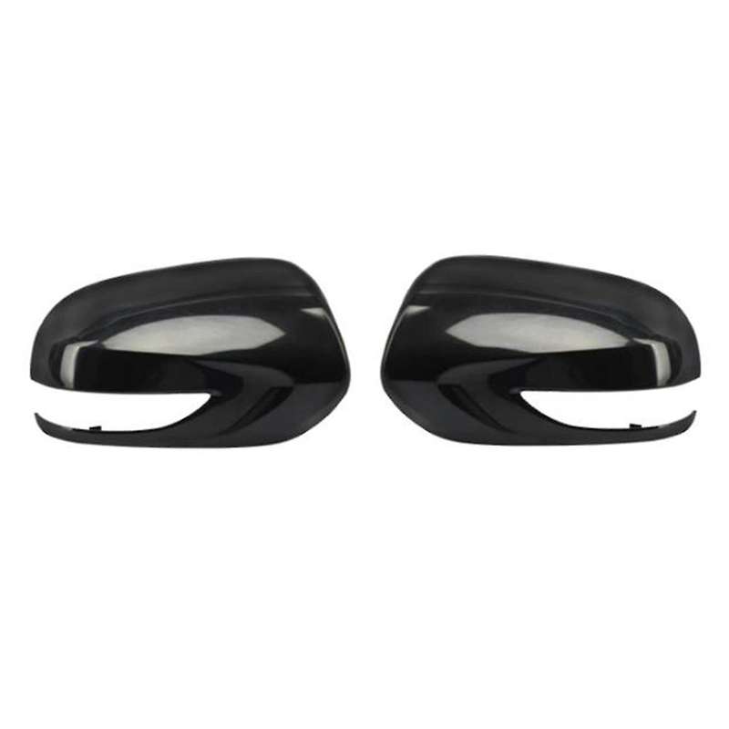 Left & Right Black Rearview Mirror Cover for Subaru Forester 2010 Bright Black