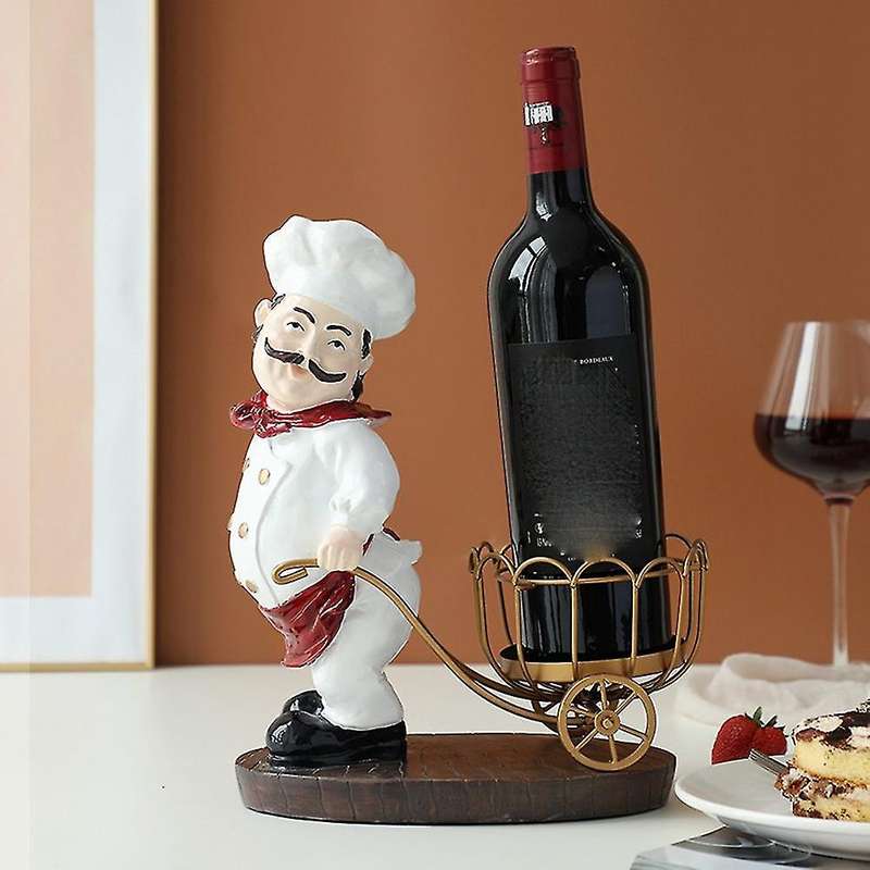 Chef Wine Rack Teatable Bar Home Decor Western Style Living Room C