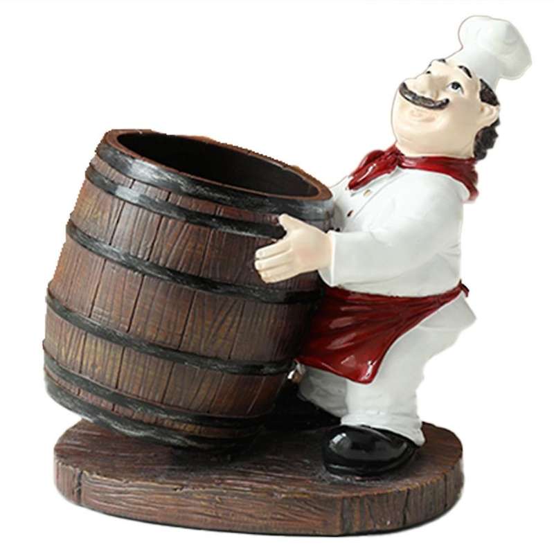 Chef Wine Rack Teatable Bar Home Decor Western Style Living Room C