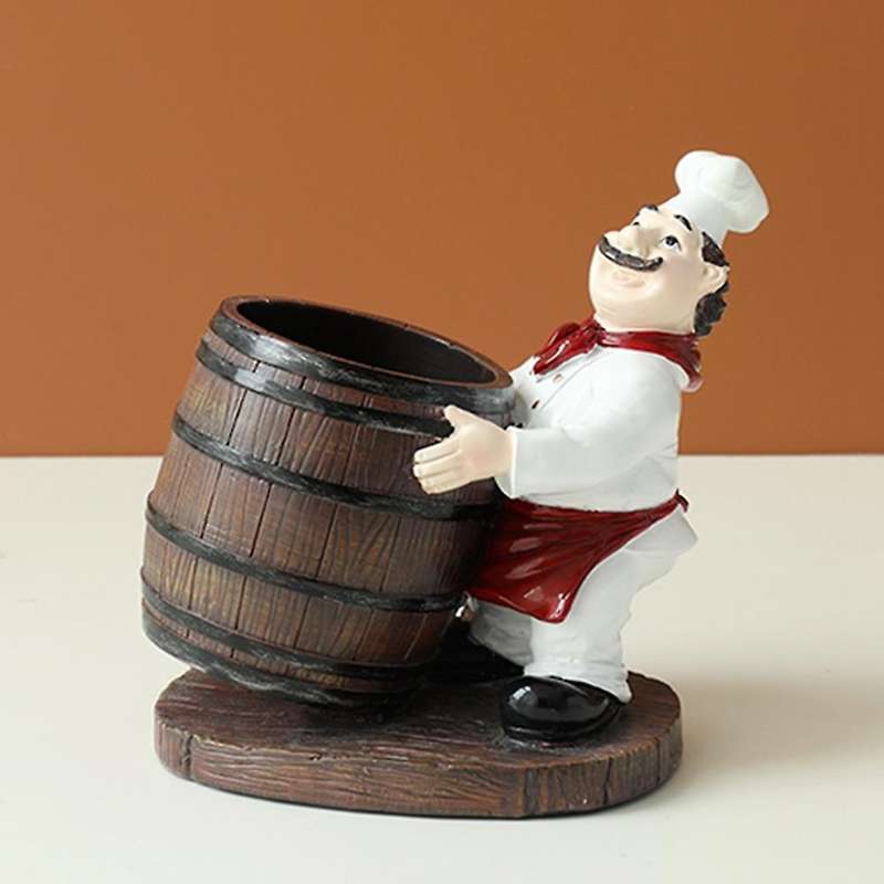 Chef Wine Rack Teatable Bar Home Decor Western Style Living Room C