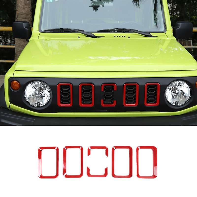 Car Front Grill Grille Cover for Suzuki Jimny 2019 2020 2021,red 6pcs